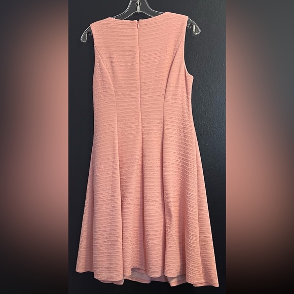 Studio One New York Embellished Neck Fit-and-Flare Midi Dress - Blush Pink - Picture 2 of 2